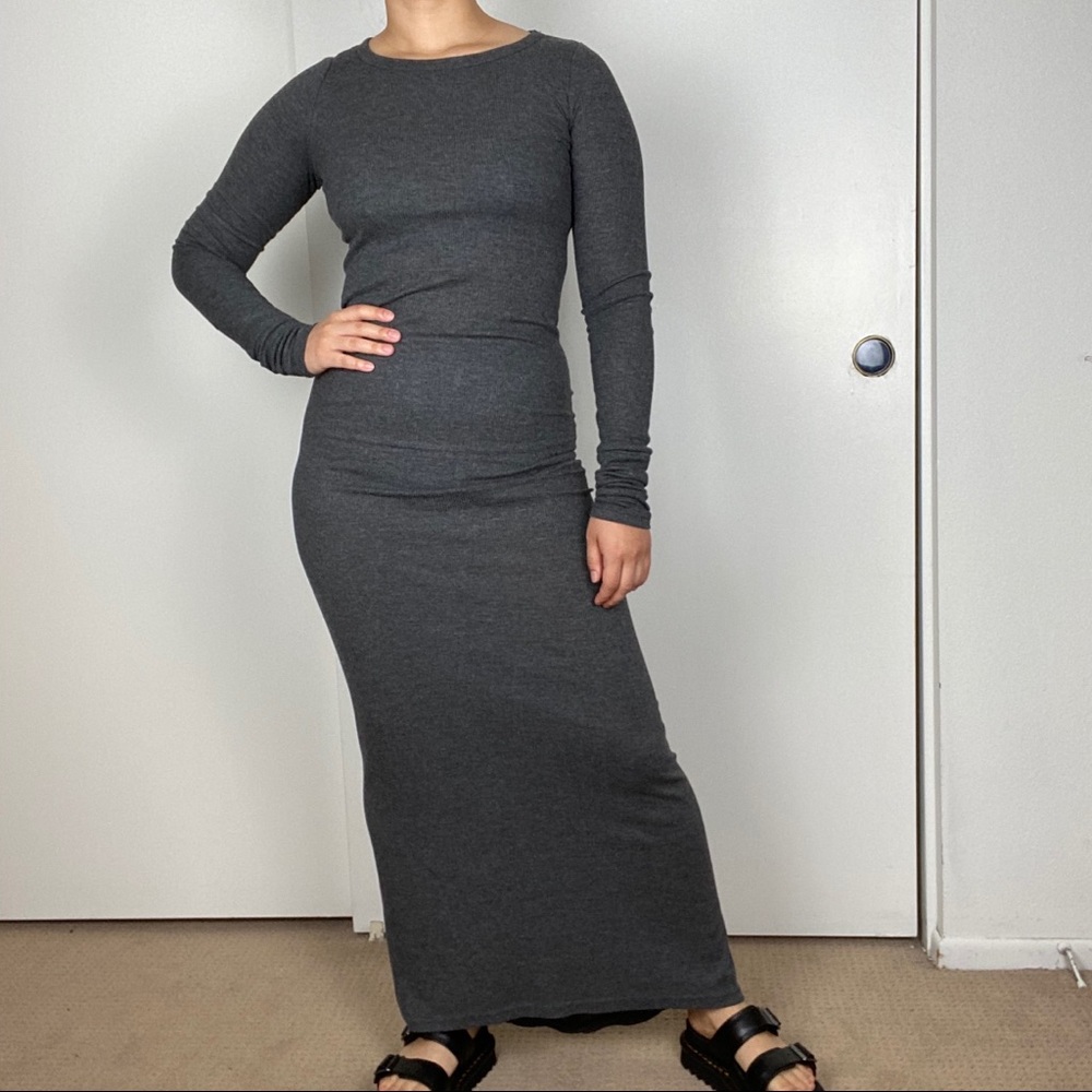 Long Micro Ribbed Dress